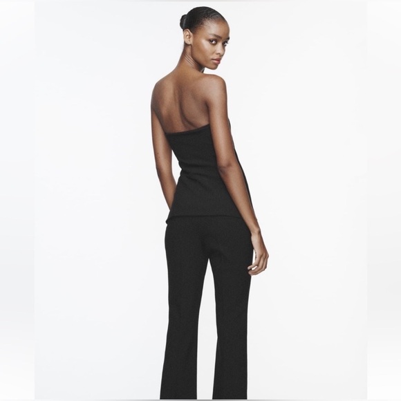 Zara Black Strapless Pantsuit - Picture 2 of 6